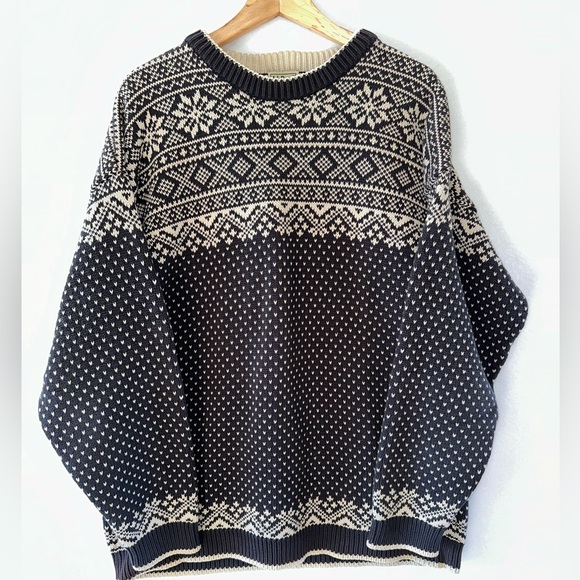L.L. Bean Other - L.L. Bean Men's 100% Heavyweight Cotton Fair Isle Sweater XL Tall